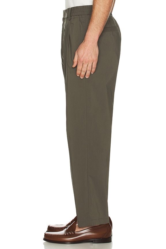 view 2 of 5 Relaxed Nylon Pleated Pant in Khaki