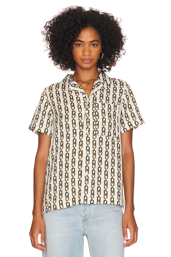 view 2 of 5 CAMISA CAMP in Cream Multi Chain