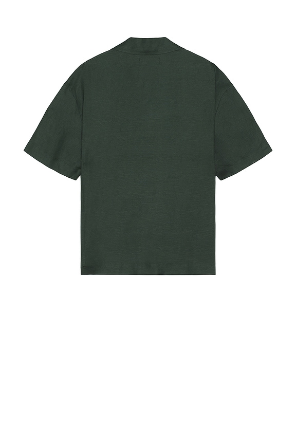 view 2 of 5 Boxy Linen Shirt in Forest Green