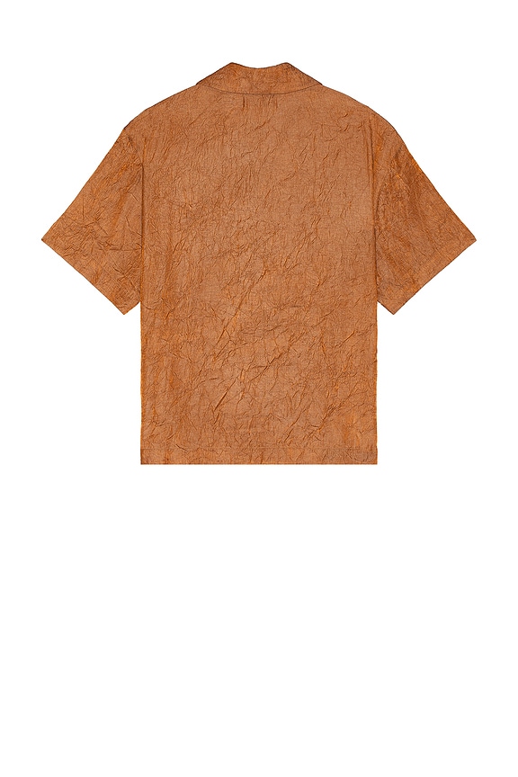 view 2 of 5 Crinkled Short Sleeve Shirt in Brown