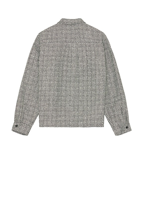 view 2 of 5 Boucle Tweed Shirt Jacket in black & white