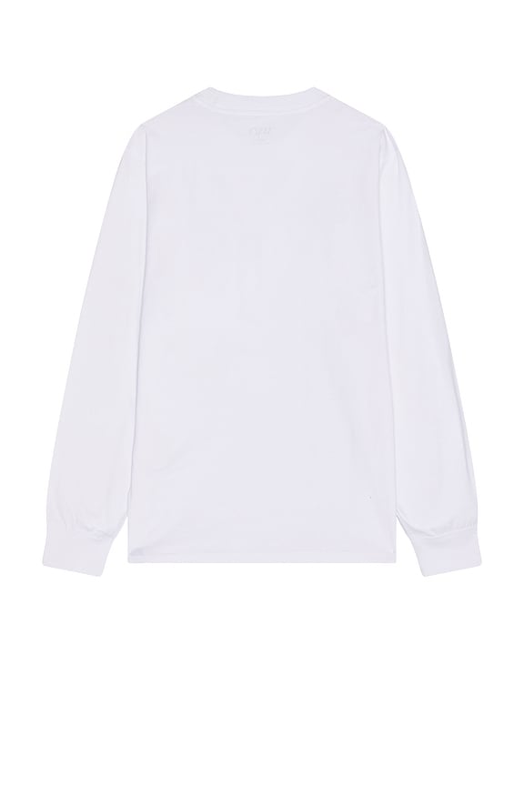 view 2 of 4 The Long Sleeve Pocket Tee in White