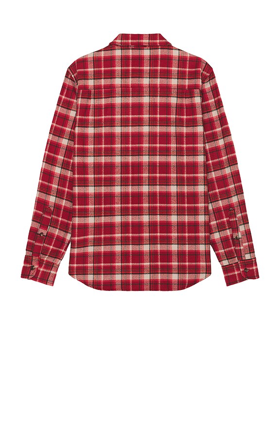 view 2 of 4 The Heavyweight Flannel Shirt in red & cream