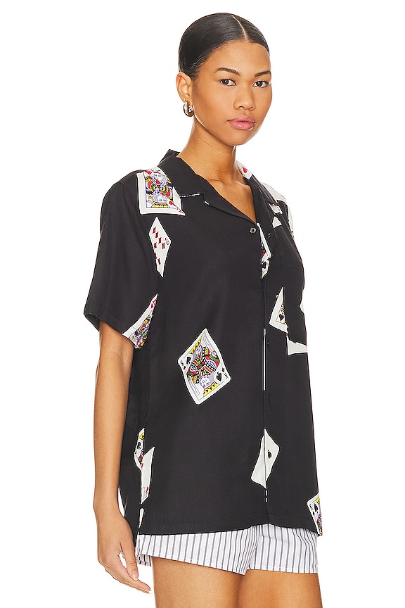 view 2 of 4 The Camp Shirt in black & white