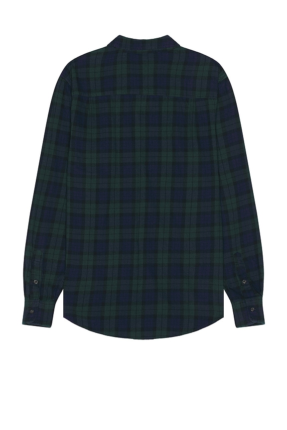 view 2 of 4 The Lightweight Flannel Shirt in navy & green