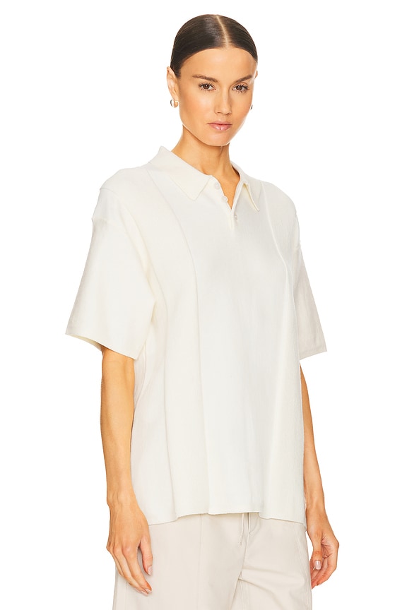 view 2 of 4 Short Sleeve Knit Polo in Off White