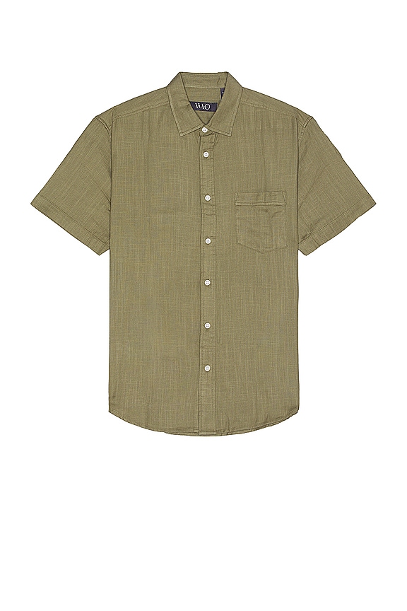 WAO Short Sleeve Slub Shirt in Sage | REVOLVE
