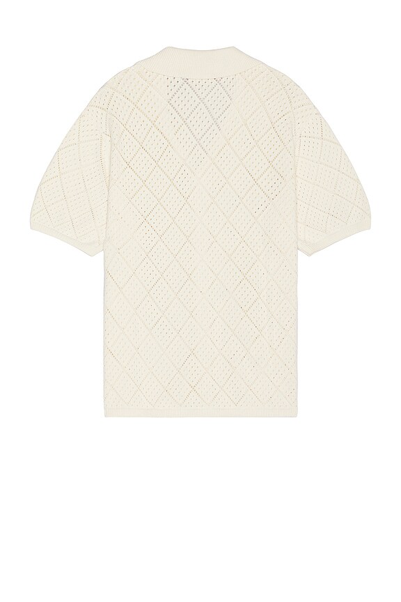 view 2 of 5 Open Knit Camp Shirt in Cream
