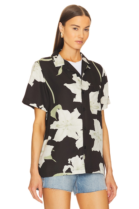 view 2 of 4 CAMISA CAMP in Black White Floral