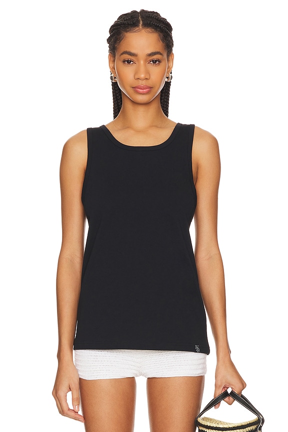 view 2 of 5 The Relaxed Tank 3 Pack in black