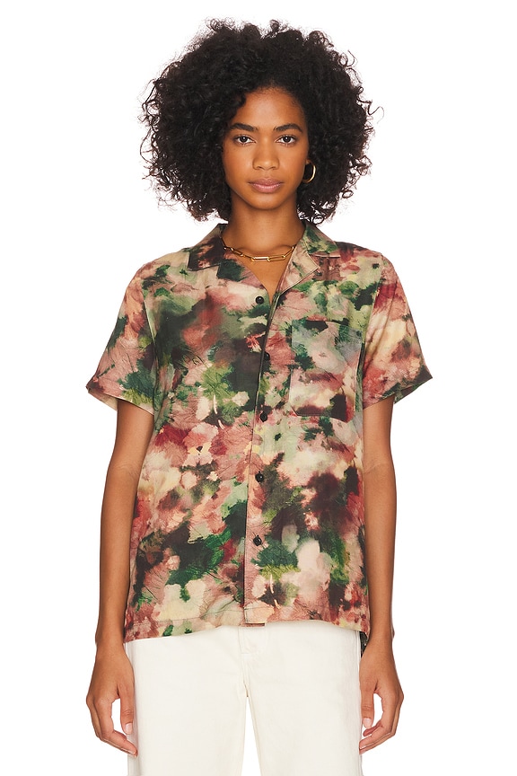 view 2 of 5 CAMP シャツ in Olive Brown Abstract