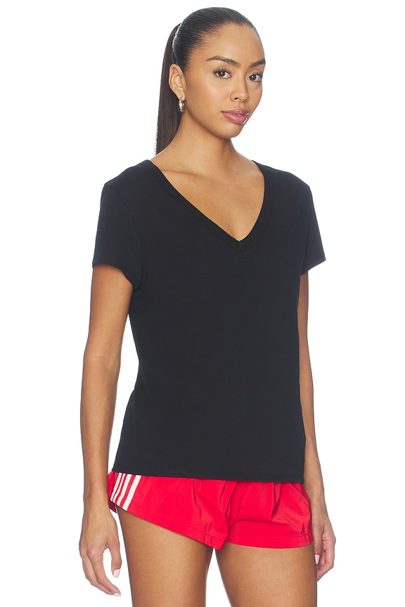 view 2 of 4 V-Neck Tee in Black