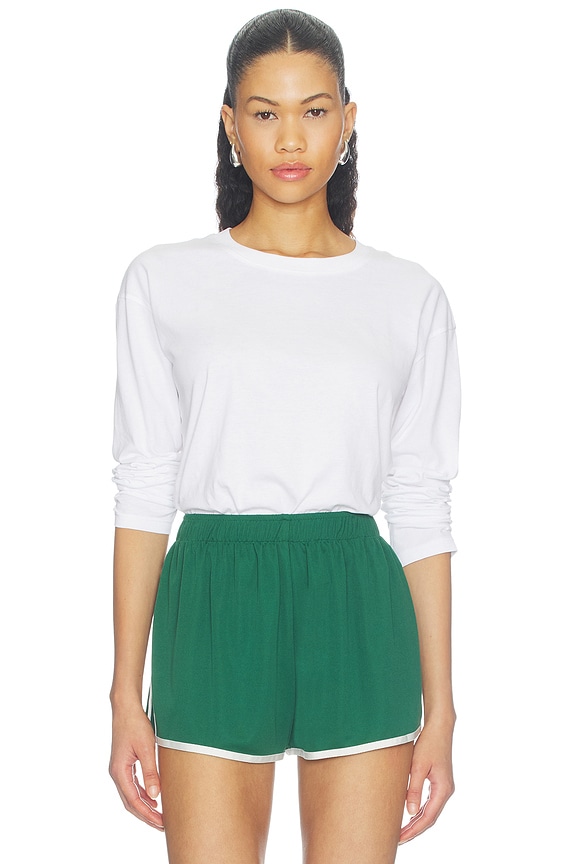 view 2 of 5 Boxy Long Sleeve Tee in White
