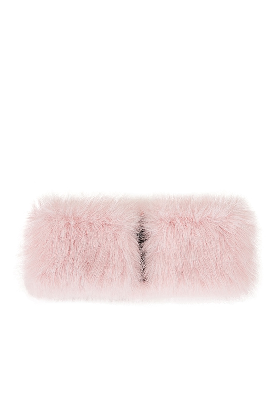 view 2 of 2 Faux Fur Headband in Pink Tulle