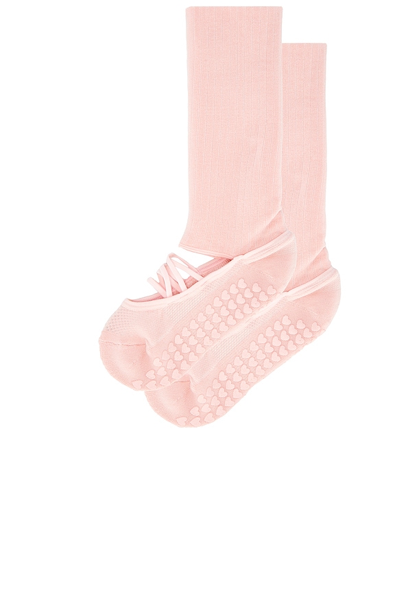 view 2 of 4 Scrunch Ballet Grip Sock in Pink Tulle