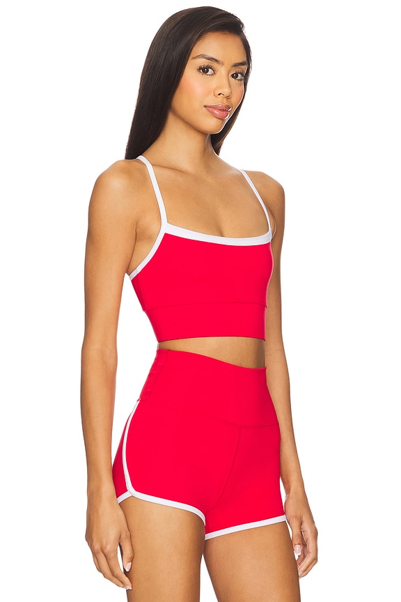 view 2 of 4 MoveWell Morgan Sports Bra in Lava Red & White