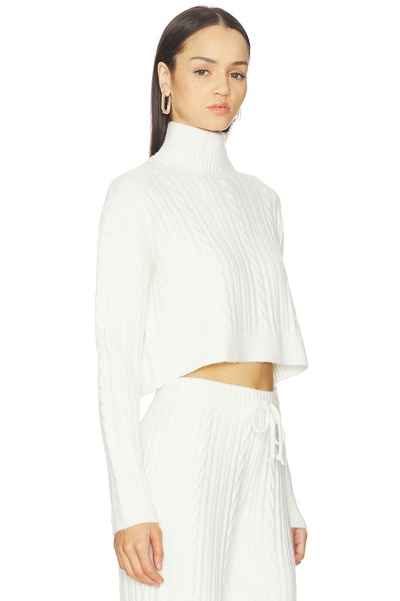 view 2 of 4 Wells Cable Knit Sweater in Blanc White