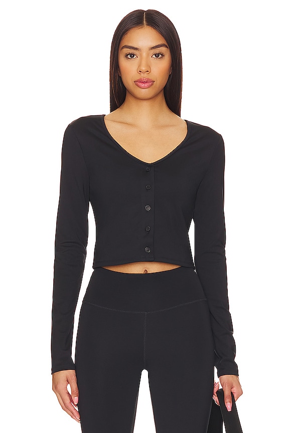 view 2 of 5 FlowWell Lucia Cardigan in Black