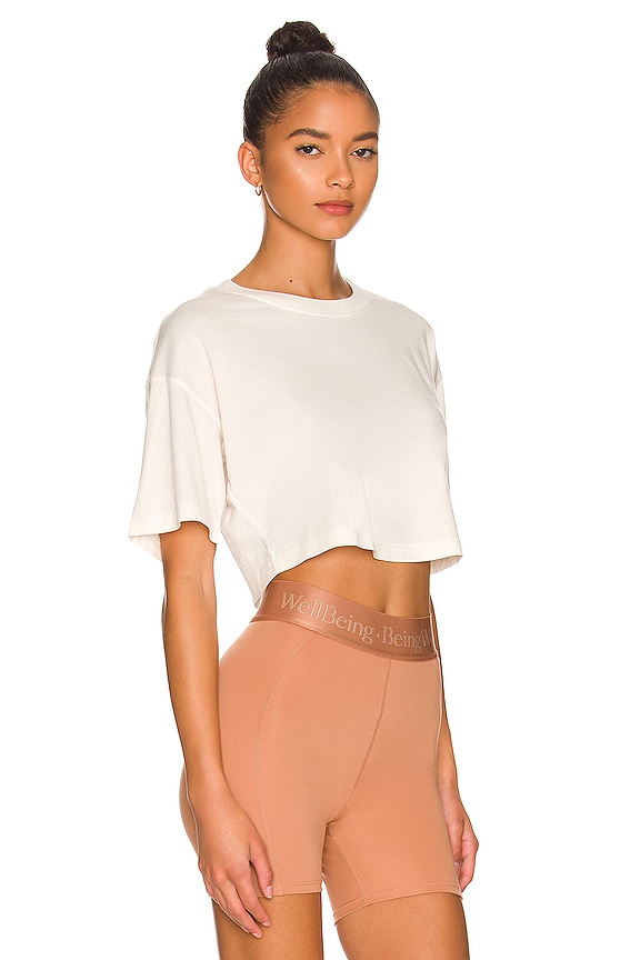 view 2 of 6 Hazel Cropped Tee in Bone White