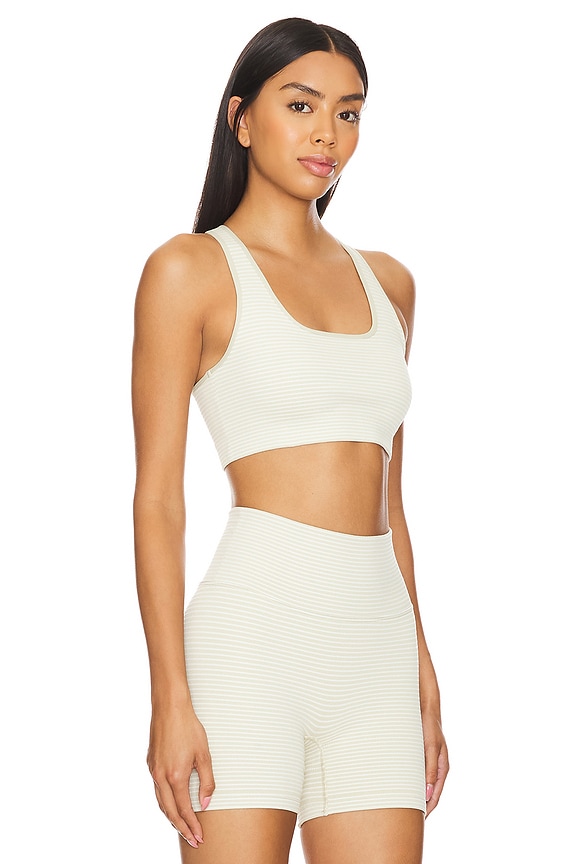 view 2 of 5 StretchWell Aire Sports Bra in Alfalfa Green Stripe