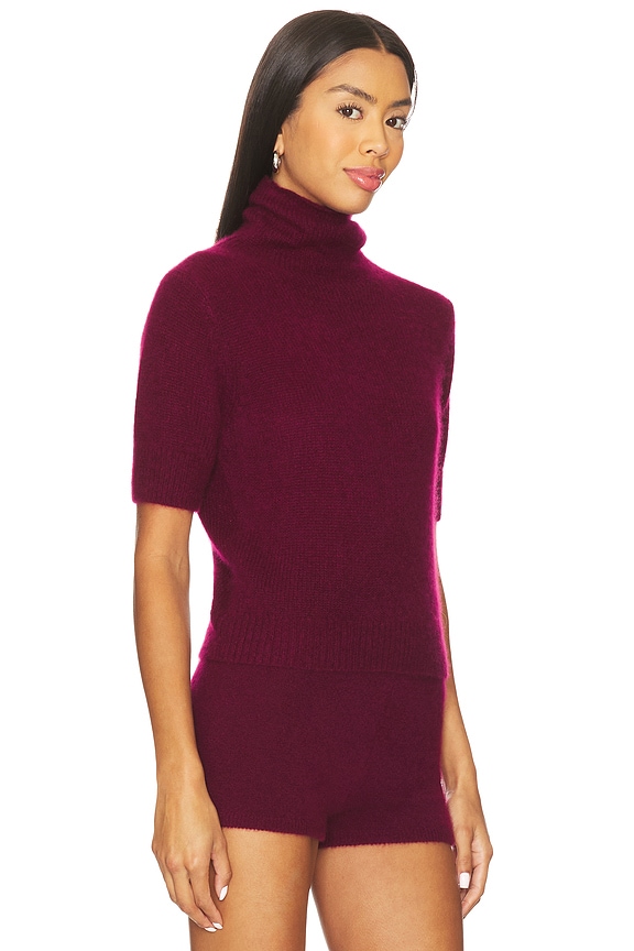 view 2 of 4 JERSEY MANGA CORTA TANSY in Burgundy