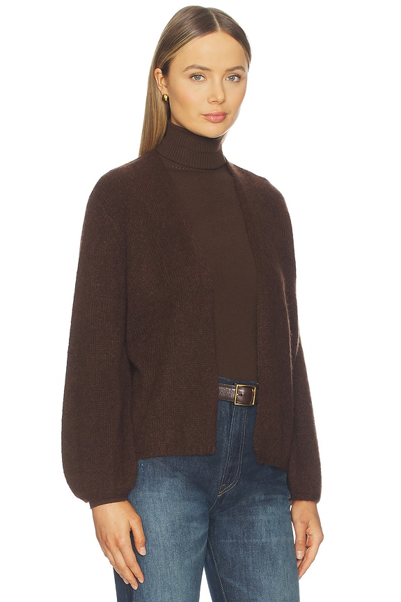 view 2 of 4 Juniper Balloon-sleeve Open Cardigan in Americano