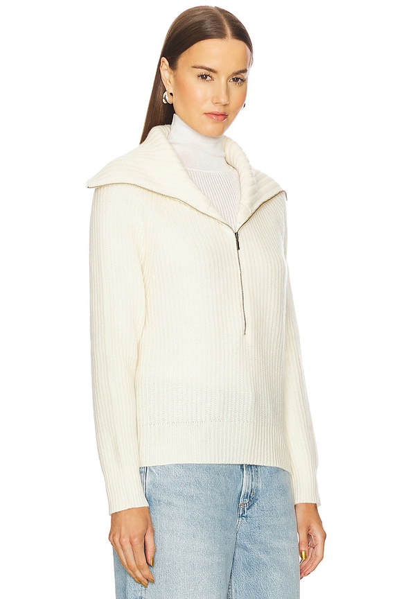 view 2 of 4 Tori Fisherman Zip Up Pullover in Ivory