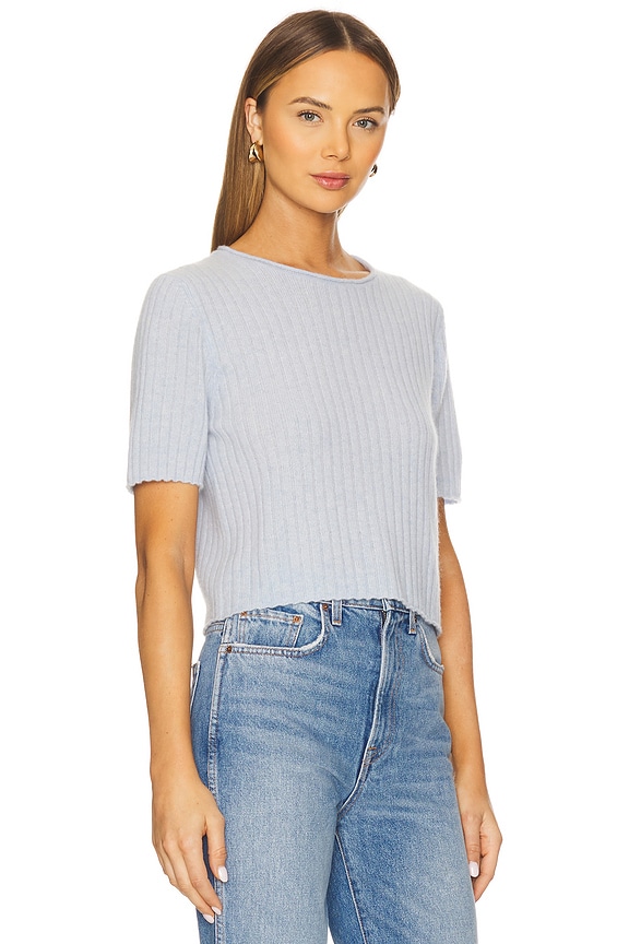 view 2 of 4 Diane Ribbed Top in Cornflower Blue