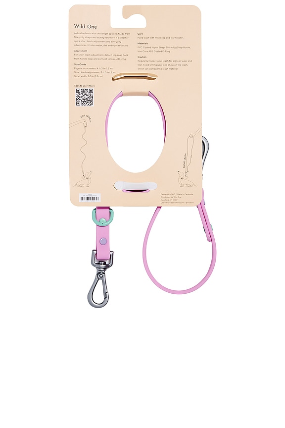 view 2 of 5 Small Leash in Bubblegum Colorblock