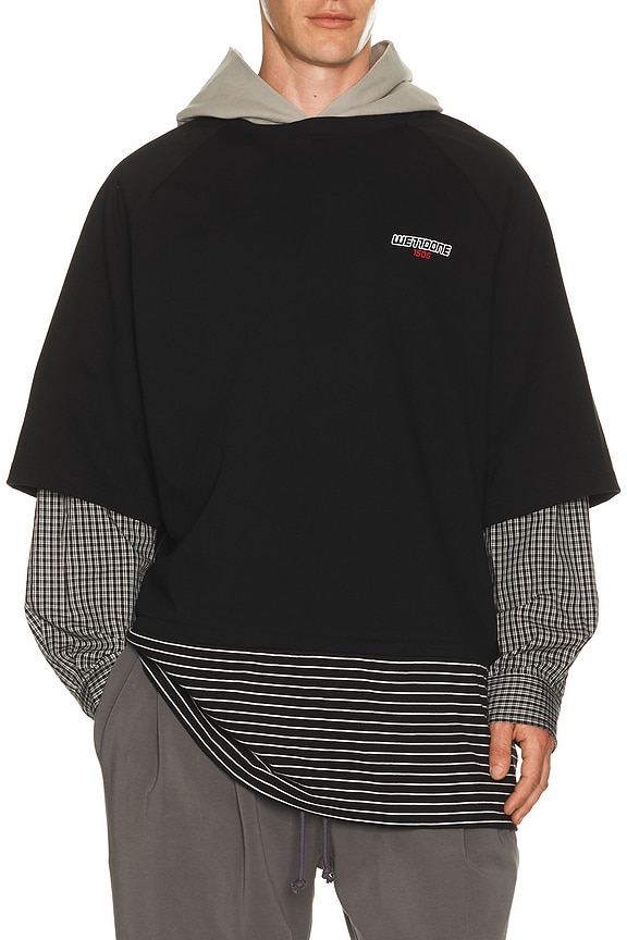 view 1 of 4 SWEAT À CAPUCHE in Black