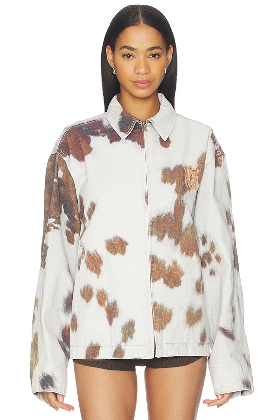 view 2 of 5 Cowhide Print Work Jacket in Mix