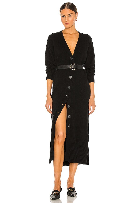 view 1 of 5 Oversized Cardigan Sweater Dress in Black