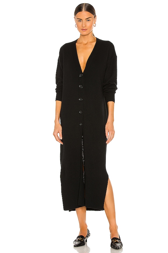 view 2 of 5 Oversized Cardigan Sweater Dress in Black