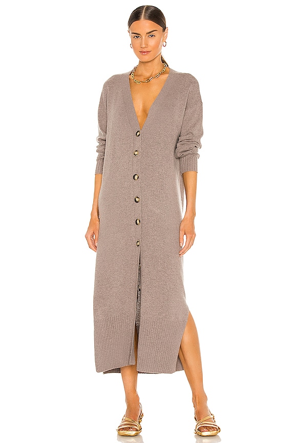 view 1 of 4 Oversized Cardigan Sweater Dress in Dormouse