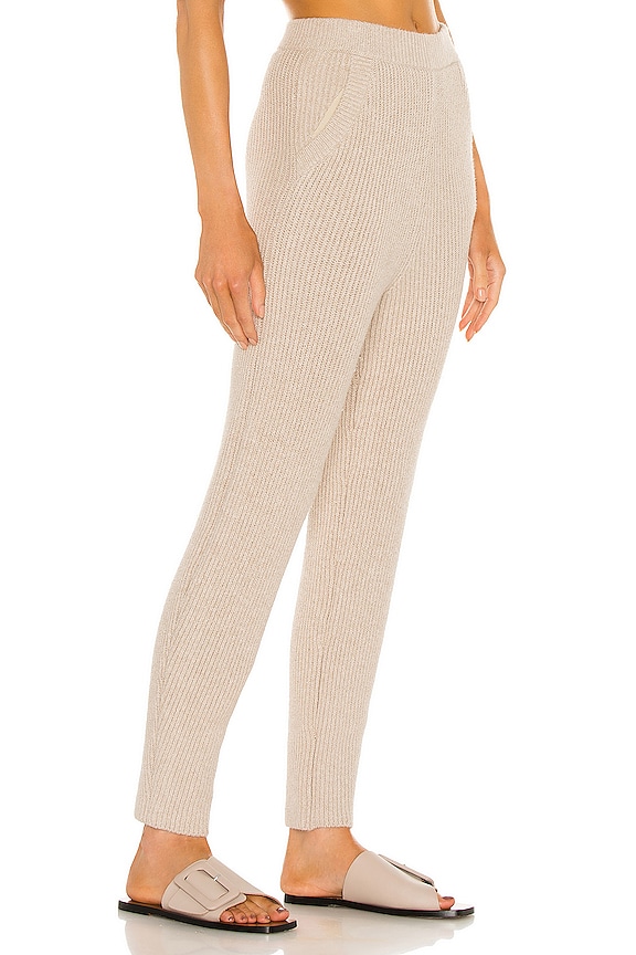 view 2 of 4 Easy Cropped Rib Pant in Nude