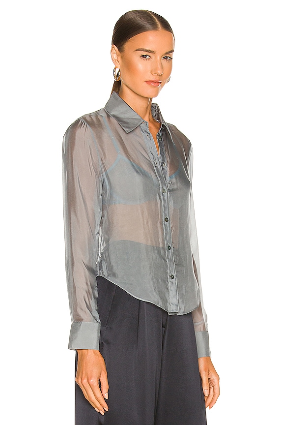 view 2 of 4 Ria Blouse in Blue Gray in Blue Grey