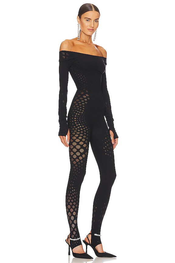 view 2 of 4 КОМБИНЕЗОН DOTS ILLUSION NET in Black