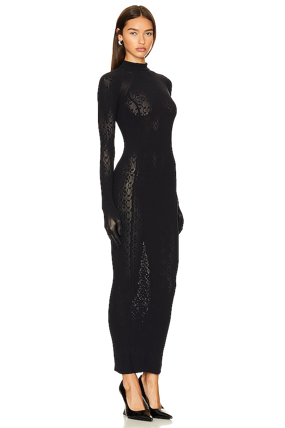 view 2 of 4 X Simkhai Warp Knit Logo Maxi Dress in Black