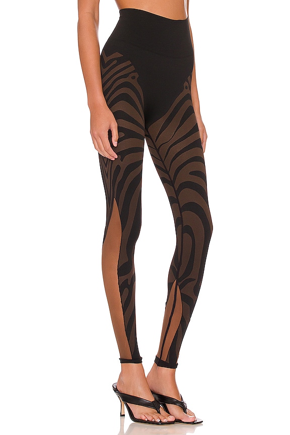 view 2 of 4 Elegant Animalier Zebra Legging in Coca & Black