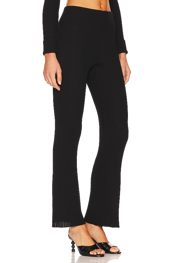 view 2 of 4 БРЮКИ MERINO RIB in Black