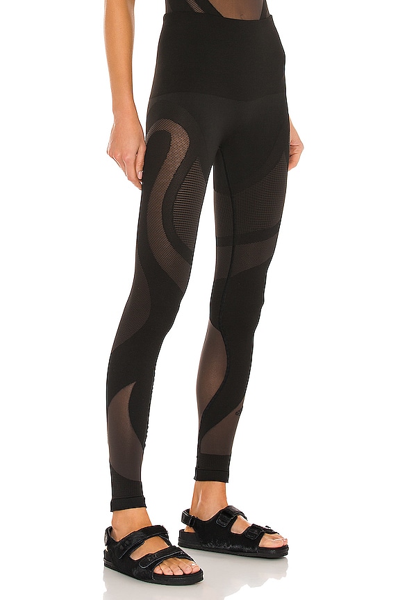 view 2 of 5 x Adidas Sheer Motion Leggings in Black & Nearly Black