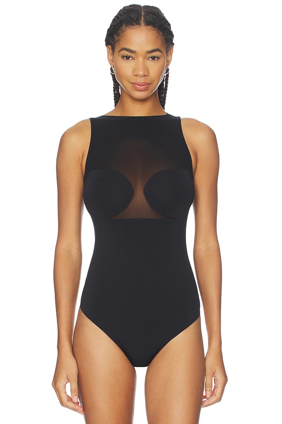 view 2 of 5 Bustier String Bodysuit in Black