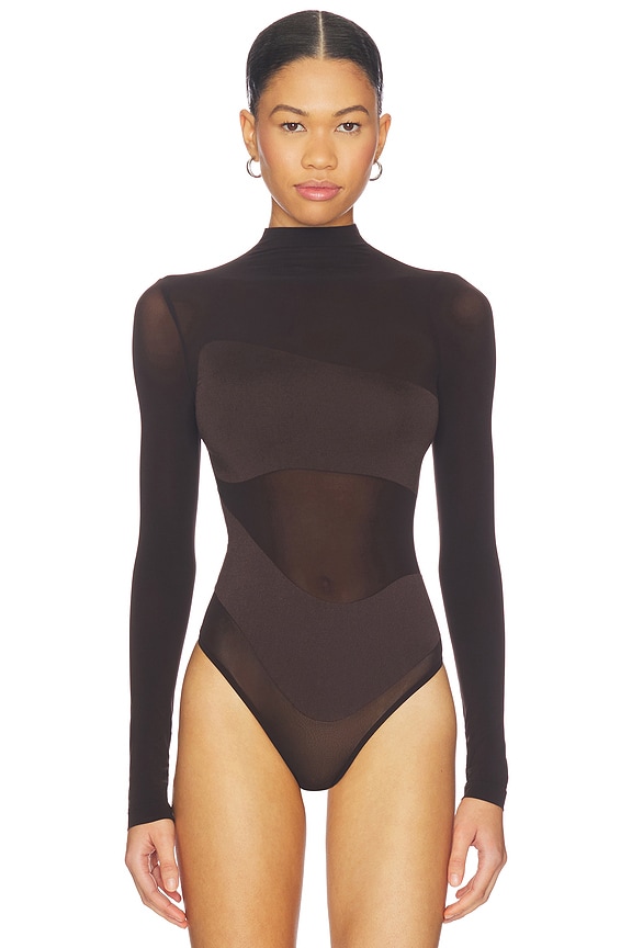 view 2 of 5 Shade String Bodysuit in Soft Cacao