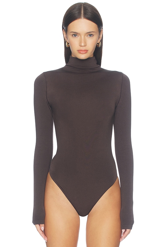view 2 of 5 Colorado String Bodysuit in Dark Wood