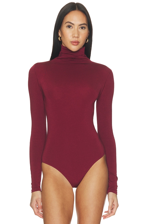 view 2 of 5 Colorado String Bodysuit in Bordeaux