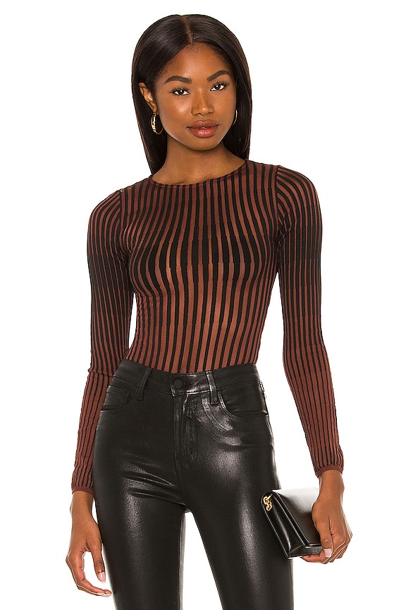 view 1 of 5 Carol String Bodysuit in Acai & Black