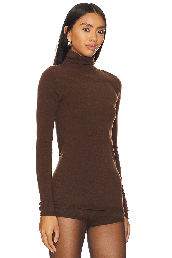 view 2 of 4 The Merino Long Sleeve Top in Umber
