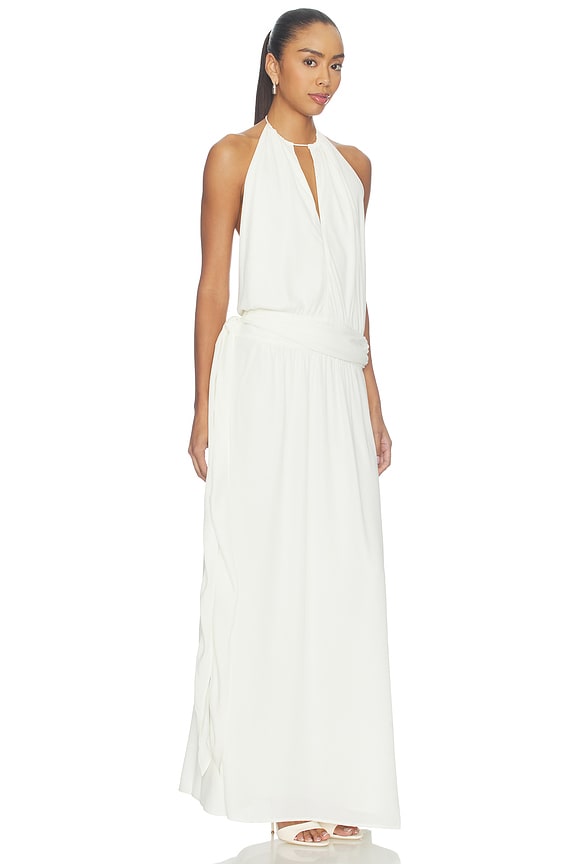 view 2 of 4 VESTIDO LARGO DRAPED BACKLESS in Ivory