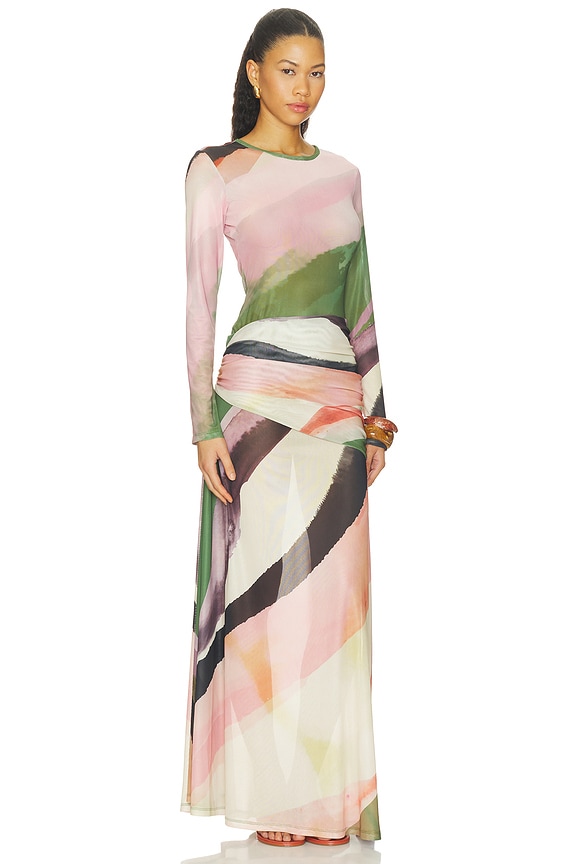 view 2 of 4 Wrap Mesh Maxi Dress in Wave