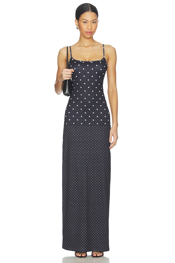 view 1 of 4 Slip Dress in Black Polka